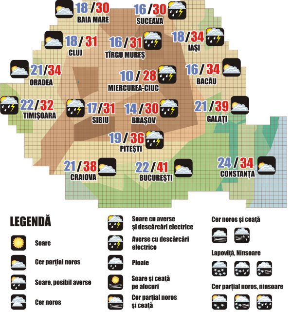 Prognoza meteo (22.07. - 23.07.2025)